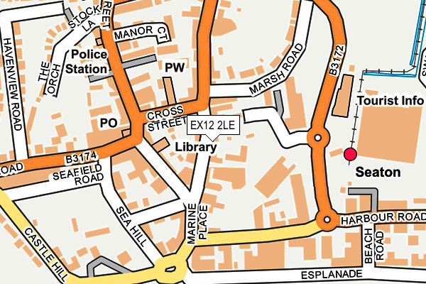 EX12 2LE map - OS OpenMap – Local (Ordnance Survey)