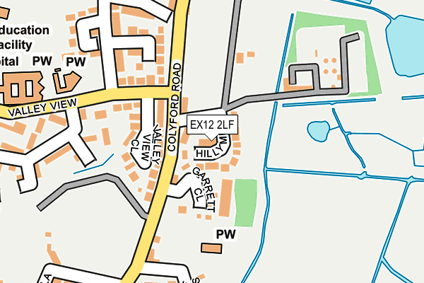 EX12 2LF map - OS OpenMap – Local (Ordnance Survey)