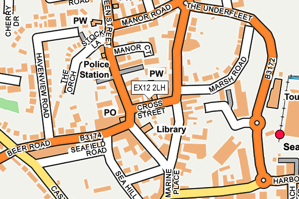 EX12 2LH map - OS OpenMap – Local (Ordnance Survey)