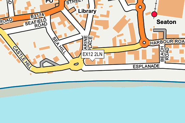 EX12 2LN map - OS OpenMap – Local (Ordnance Survey)