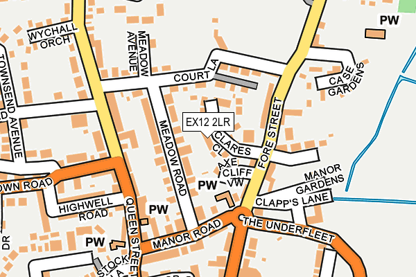 EX12 2LR map - OS OpenMap – Local (Ordnance Survey)