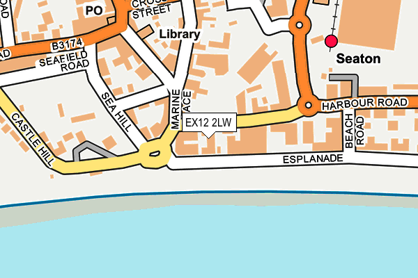 EX12 2LW map - OS OpenMap – Local (Ordnance Survey)