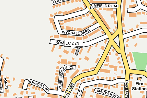 EX12 2NT map - OS OpenMap – Local (Ordnance Survey)