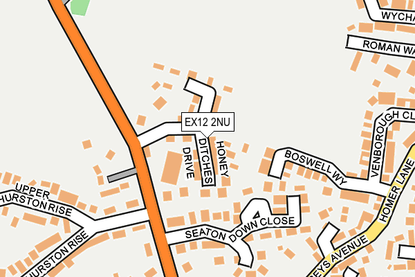 EX12 2NU map - OS OpenMap – Local (Ordnance Survey)