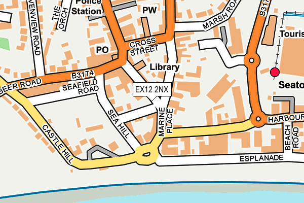 EX12 2NX map - OS OpenMap – Local (Ordnance Survey)