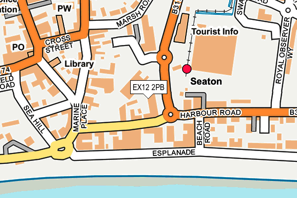 EX12 2PB map - OS OpenMap – Local (Ordnance Survey)