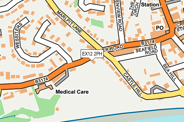EX12 2PH map - OS OpenMap – Local (Ordnance Survey)
