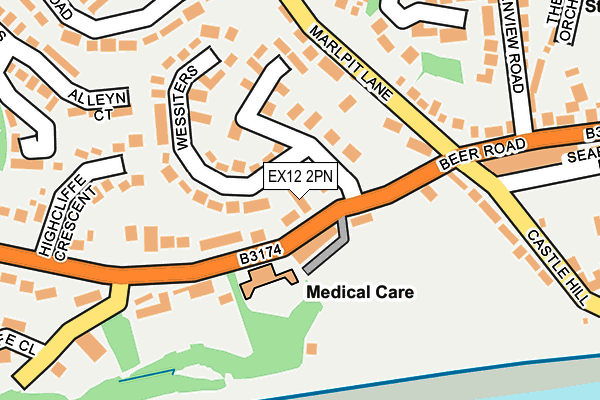 EX12 2PN map - OS OpenMap – Local (Ordnance Survey)