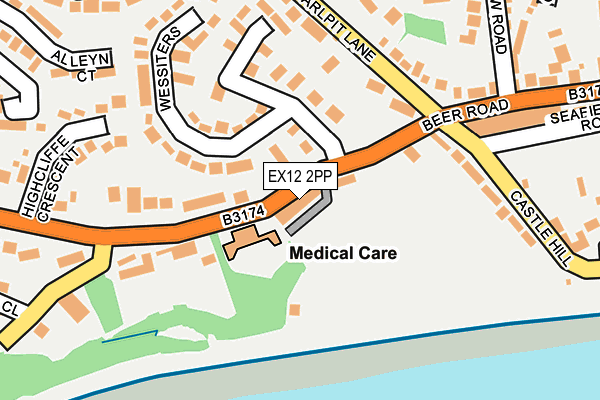 EX12 2PP map - OS OpenMap – Local (Ordnance Survey)