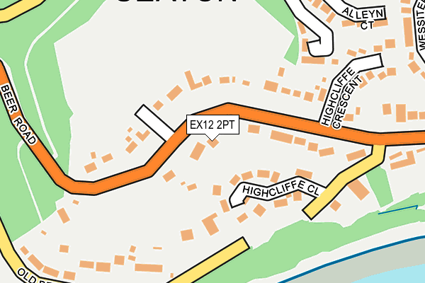 EX12 2PT map - OS OpenMap – Local (Ordnance Survey)