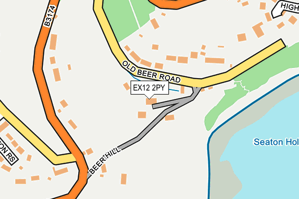 EX12 2PY map - OS OpenMap – Local (Ordnance Survey)