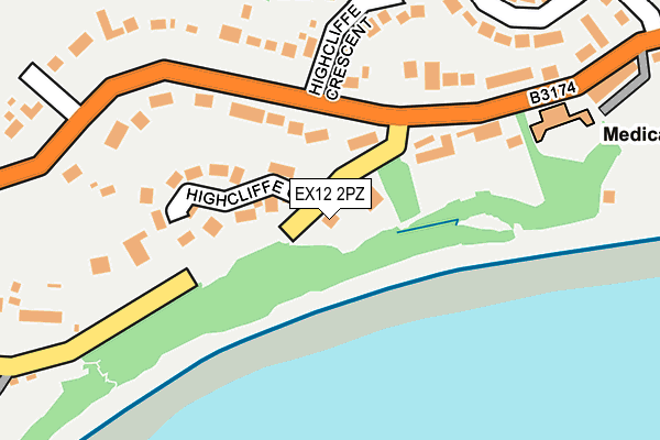 EX12 2PZ map - OS OpenMap – Local (Ordnance Survey)