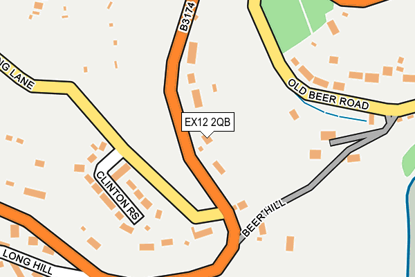 EX12 2QB map - OS OpenMap – Local (Ordnance Survey)