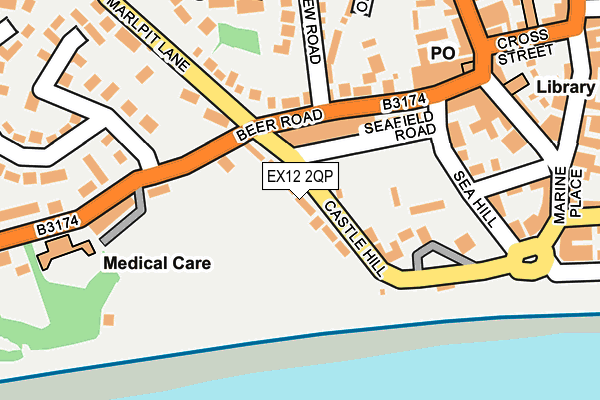 EX12 2QP map - OS OpenMap – Local (Ordnance Survey)