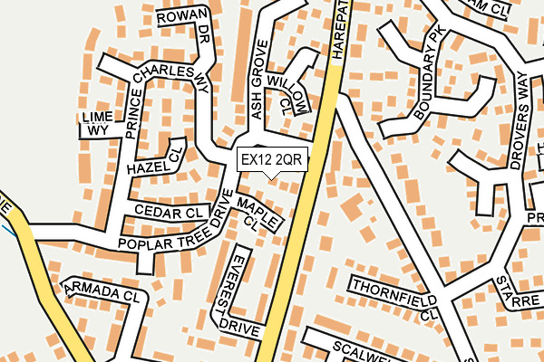 EX12 2QR map - OS OpenMap – Local (Ordnance Survey)