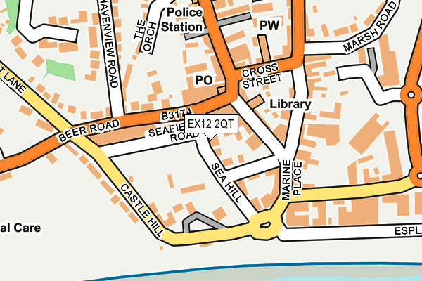 EX12 2QT map - OS OpenMap – Local (Ordnance Survey)