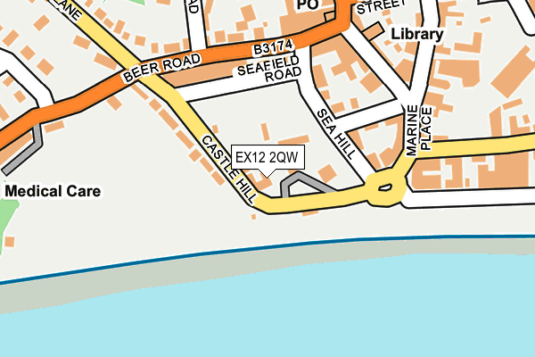 EX12 2QW map - OS OpenMap – Local (Ordnance Survey)