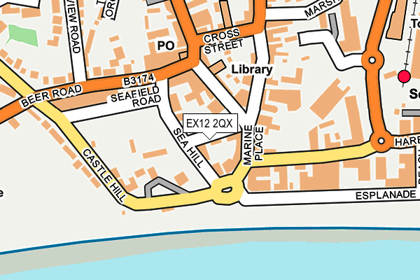 EX12 2QX map - OS OpenMap – Local (Ordnance Survey)