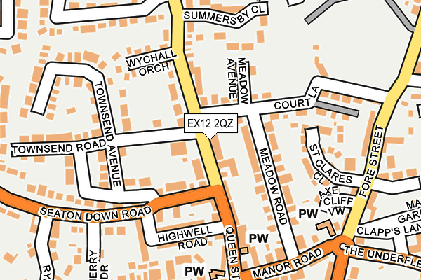 EX12 2QZ map - OS OpenMap – Local (Ordnance Survey)