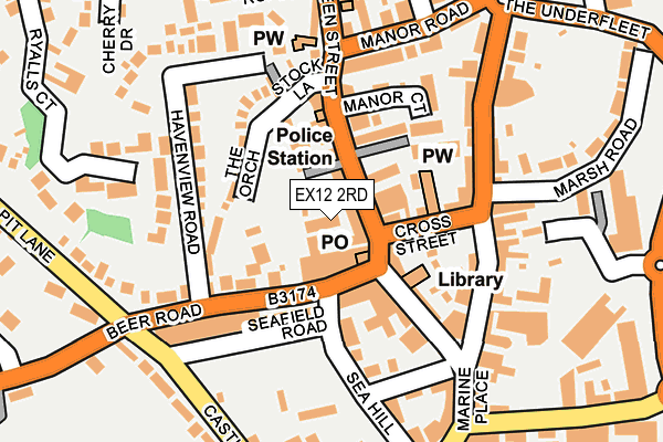 EX12 2RD map - OS OpenMap – Local (Ordnance Survey)