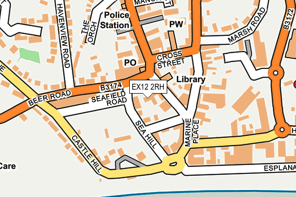 EX12 2RH map - OS OpenMap – Local (Ordnance Survey)