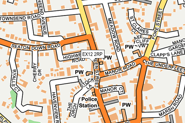 EX12 2RP map - OS OpenMap – Local (Ordnance Survey)