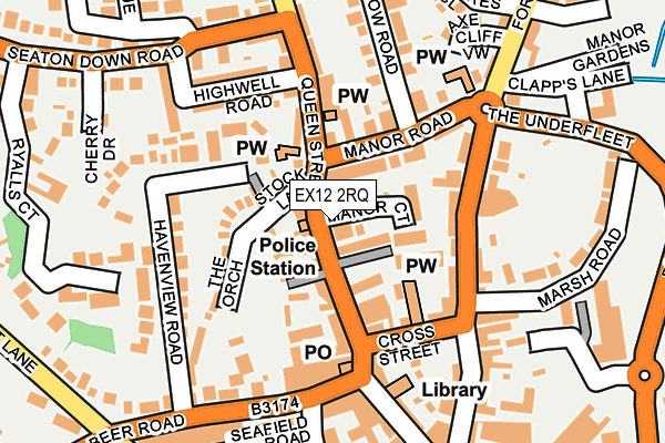 EX12 2RQ map - OS OpenMap – Local (Ordnance Survey)