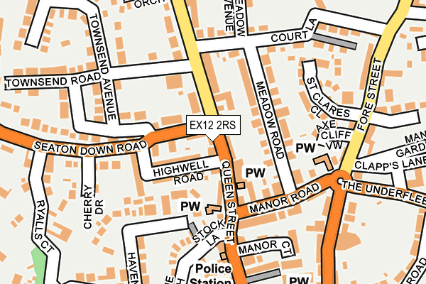 EX12 2RS map - OS OpenMap – Local (Ordnance Survey)