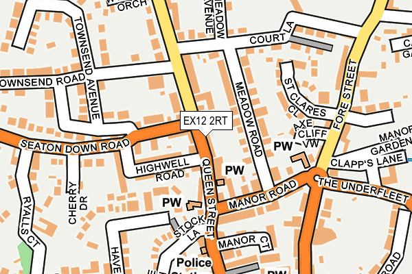 EX12 2RT map - OS OpenMap – Local (Ordnance Survey)