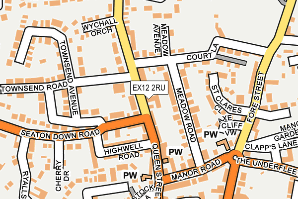 EX12 2RU map - OS OpenMap – Local (Ordnance Survey)