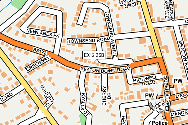 EX12 2SB map - OS OpenMap – Local (Ordnance Survey)