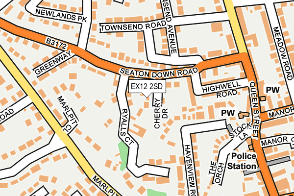 EX12 2SD map - OS OpenMap – Local (Ordnance Survey)
