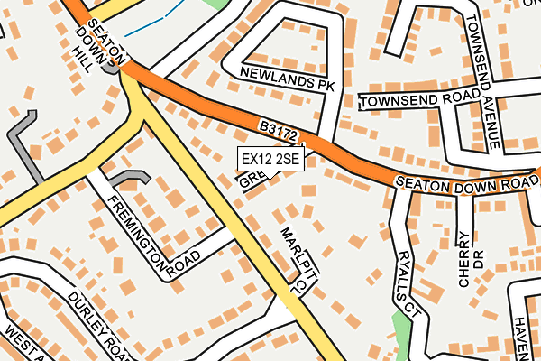 EX12 2SE map - OS OpenMap – Local (Ordnance Survey)