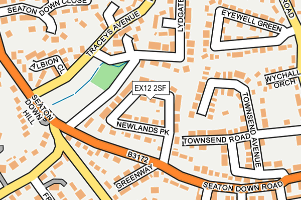 EX12 2SF map - OS OpenMap – Local (Ordnance Survey)