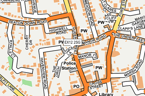 EX12 2SG map - OS OpenMap – Local (Ordnance Survey)