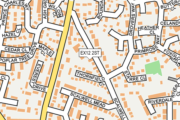 EX12 2ST map - OS OpenMap Local (Ordnance Survey)