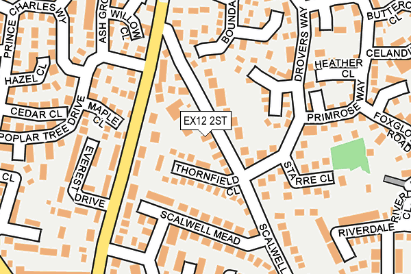 EX12 2ST map - OS OpenMap – Local (Ordnance Survey)