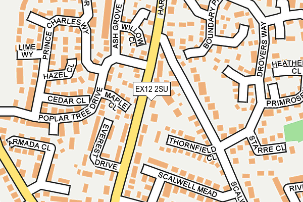 EX12 2SU map - OS OpenMap – Local (Ordnance Survey)