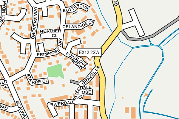 EX12 2SW map - OS OpenMap – Local (Ordnance Survey)