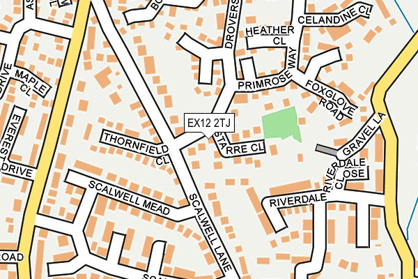 EX12 2TJ map - OS OpenMap – Local (Ordnance Survey)