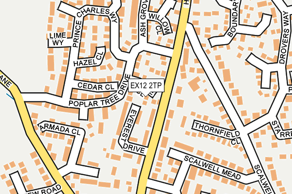 EX12 2TP map - OS OpenMap – Local (Ordnance Survey)