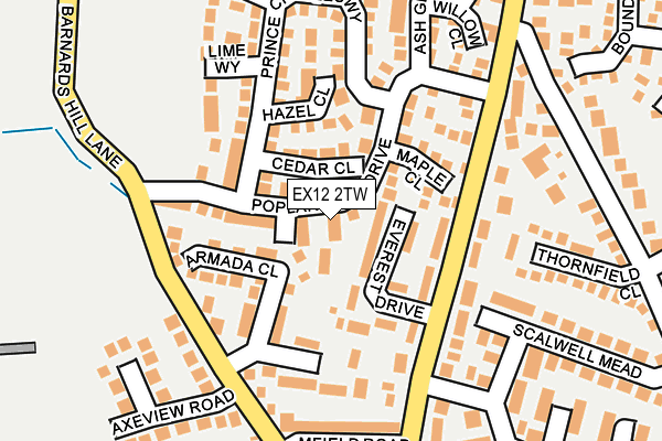EX12 2TW map - OS OpenMap – Local (Ordnance Survey)