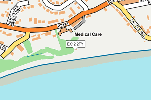 EX12 2TY map - OS OpenMap – Local (Ordnance Survey)