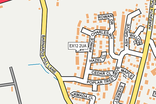 EX12 2UA map - OS OpenMap – Local (Ordnance Survey)