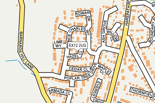 EX12 2UG map - OS OpenMap – Local (Ordnance Survey)