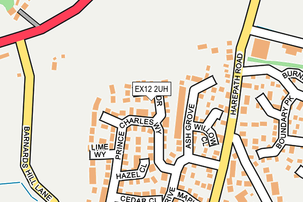 EX12 2UH map - OS OpenMap – Local (Ordnance Survey)