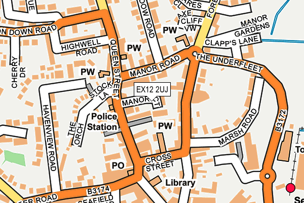 EX12 2UJ map - OS OpenMap – Local (Ordnance Survey)