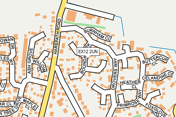 EX12 2UN map - OS OpenMap – Local (Ordnance Survey)
