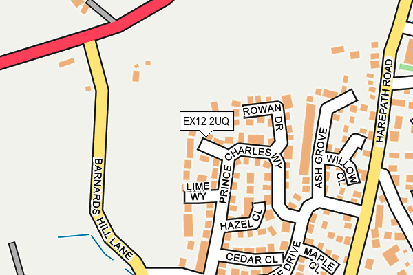 EX12 2UQ map - OS OpenMap – Local (Ordnance Survey)