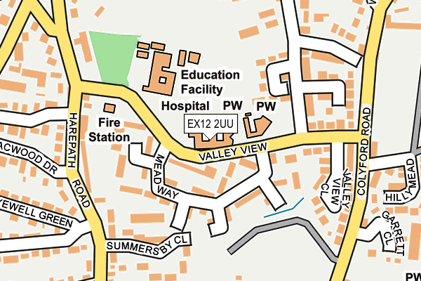 EX12 2UU map - OS OpenMap – Local (Ordnance Survey)